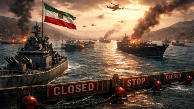 Tensions in the Strait of Hormuz escalate as military presence disrupts global oil shipping routes.